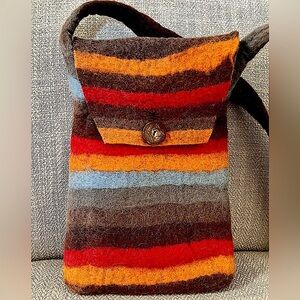 PrAna wool striped hobo bag